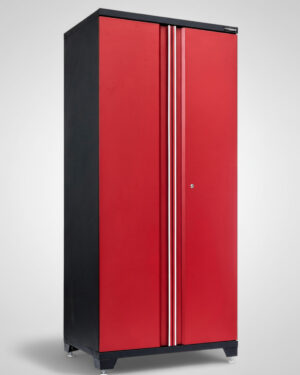 Förvaringsskåp högskåp med 2 dörrar - Röd, PRO