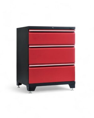 Verktygsskåp med 3 lådor - Röd, PRO