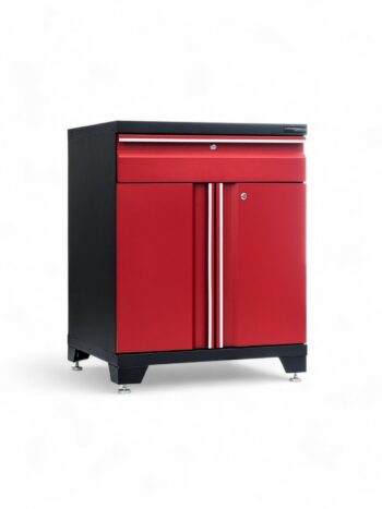 Verktygsskåp med 1 låda och dörrar - Röd, PRO