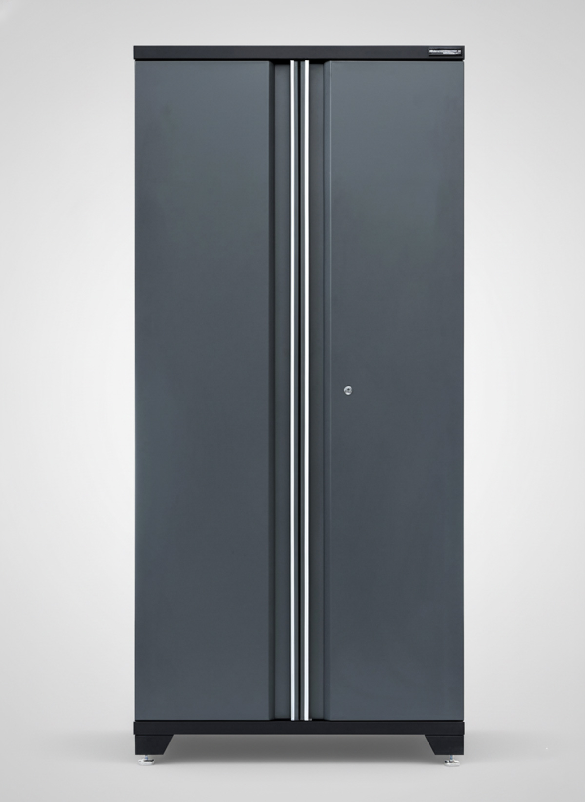 Förvaringsskåp högskåp med 2 dörrar - Grå, PRO - Bild 3