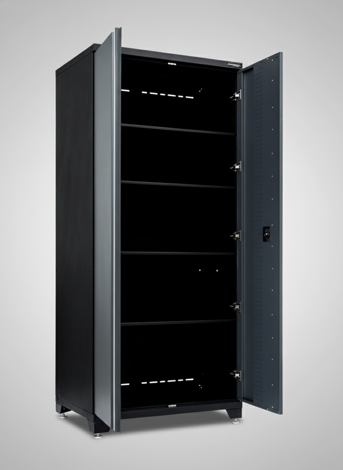 Förvaringsskåp högskåp med 2 dörrar - Grå, PRO - Bild 2