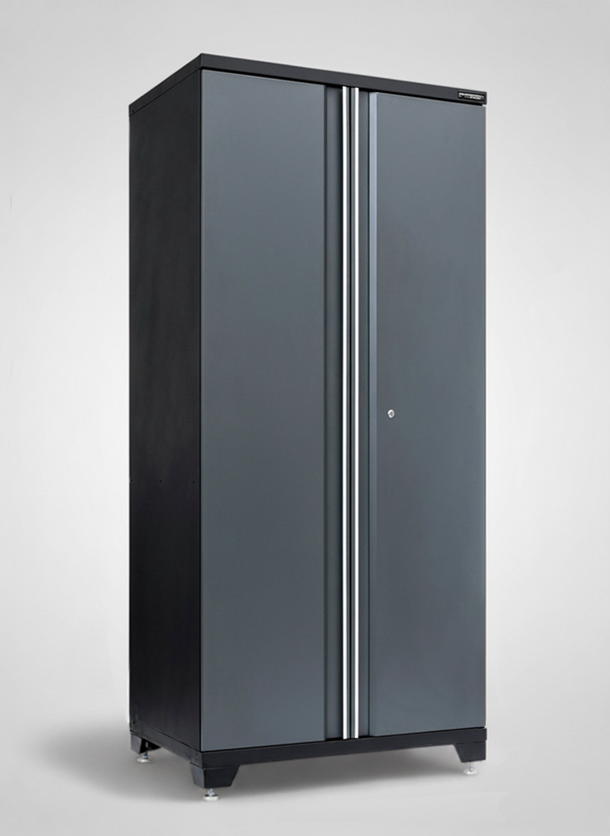 Förvaringsskåp högskåp med 2 dörrar - Grå, PRO