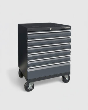 Verktygsvagn med 6 lådor - Grå, PRO