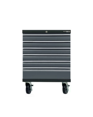 Grå verktygsvagn med 6 lådor