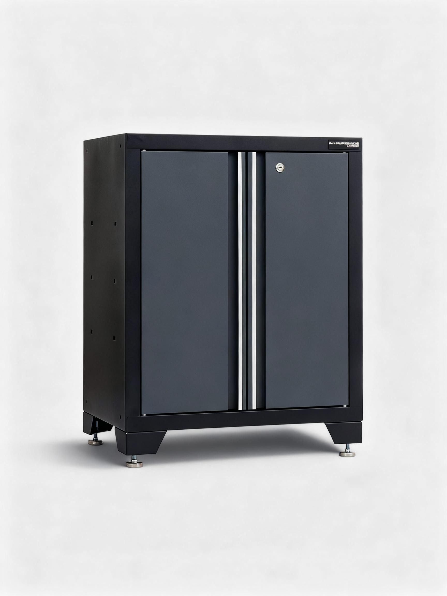 Förvaringsskåp med dörrar grå, CLASSIC