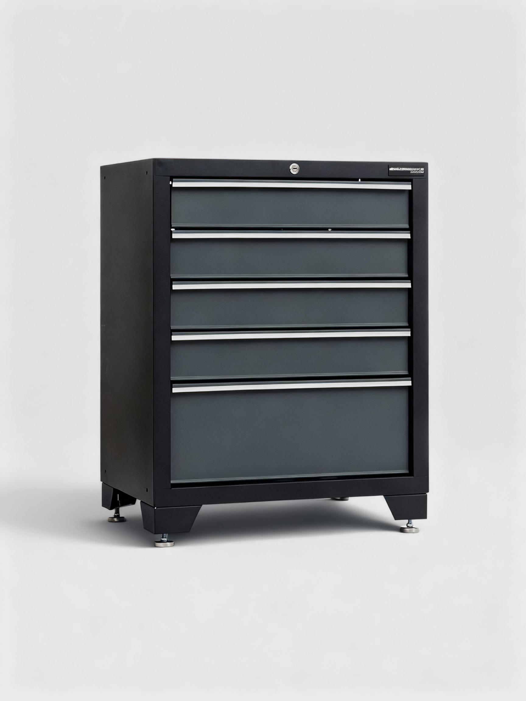 Verktygsskåp med 5 lådor grå, CLASSIC