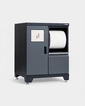 Avfallsskåp med sopkorg / papper - Grå, PRO