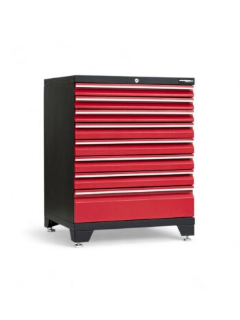 Verktygsskåp med 8 lådor - Röd, PRO