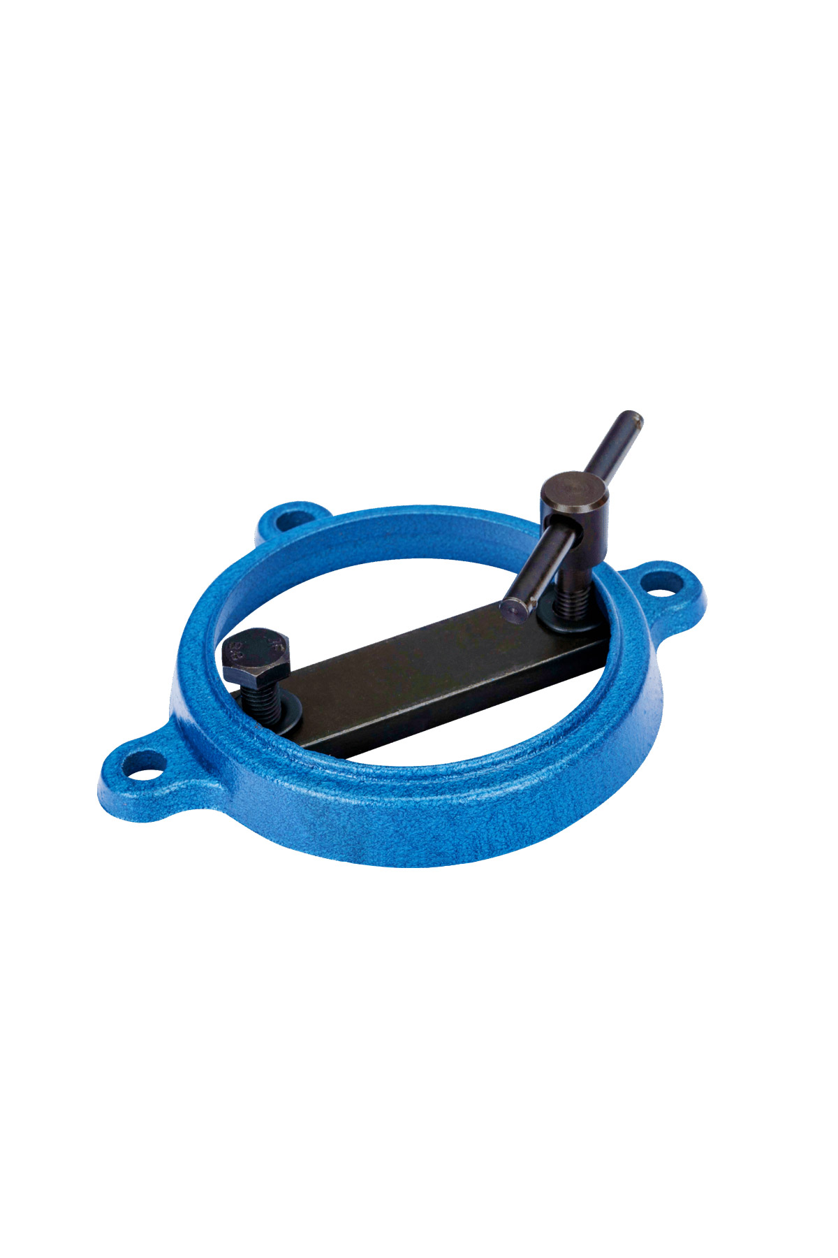 Blå vridplatta för skruvstäd