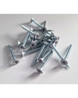 Skruv till väggpanel, grå 20-pack