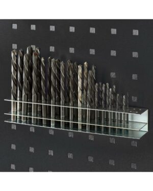 Metal hållare för borrar på verktygstavla