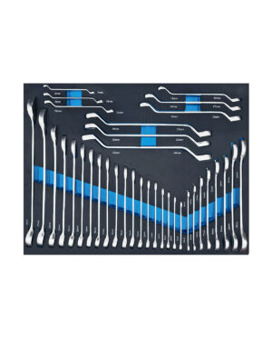 Verktygssats med ringnycklar och blocknycklar