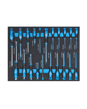 Verktygssats med olika skruvmejslar