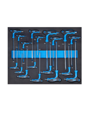 Verktygssats med olika t-nycklar