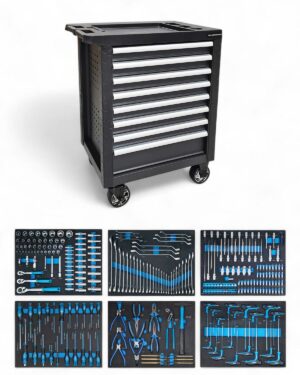 Verktygsvagn 8 lådor + 273 delar verktyg