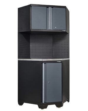 Garageinredning hörndel i grå färg