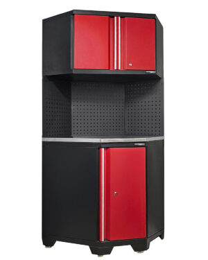 Garageinredning hörndel i röd färg