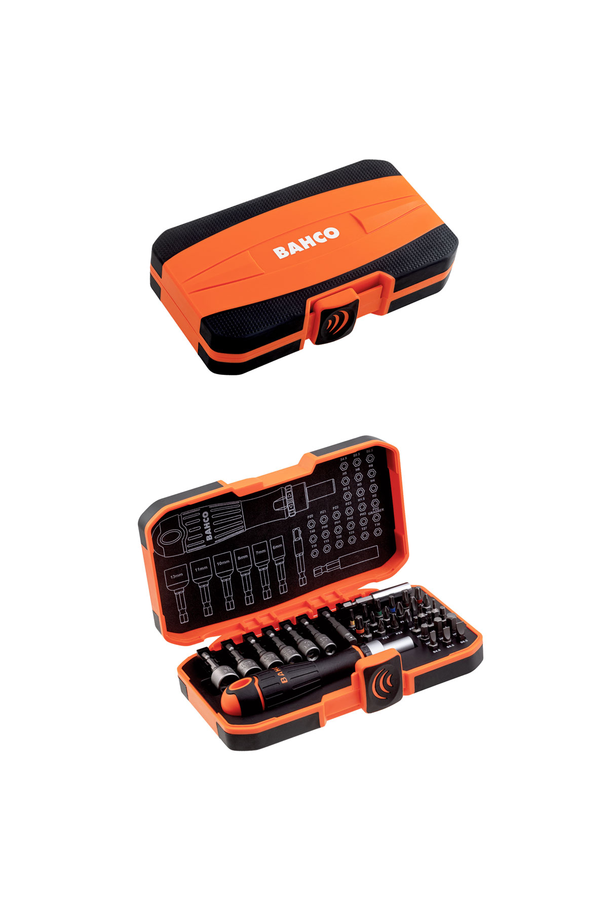 Verktygsvagn E72 med 5 lådor svart + 140 delar verktyg, BAHCO - Bild 8