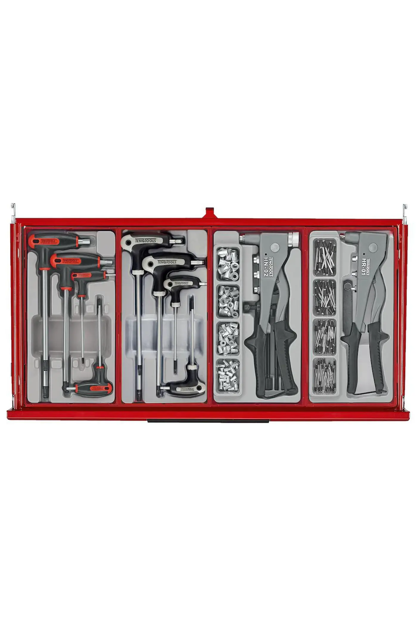 Verktygsvagn 16 lådor 1033 delar verktyg TengTools TKS26R1033T - Bild 4