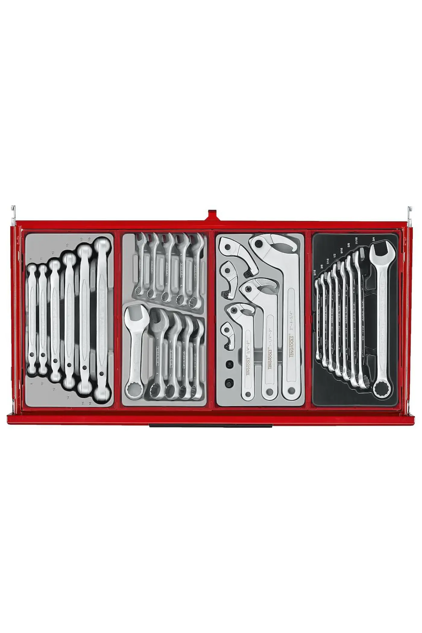 Verktygsvagn 16 lådor 1033 delar verktyg TengTools TKS26R1033T - Bild 9