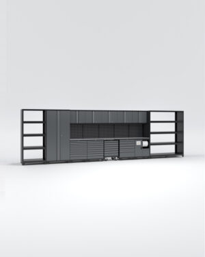 Garageinredning med 13 delar – set 1, grå, PRO