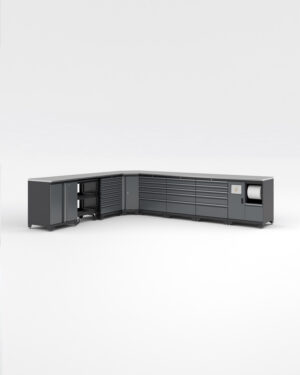 Garageinredning med 8 delar – set 1, grå, PRO