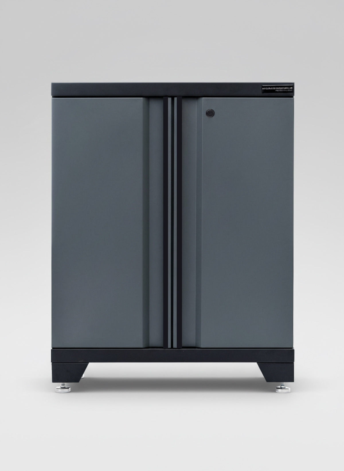 Förvaringsskåp med dörrar Black edition – Grå, PRO - Bild 3
