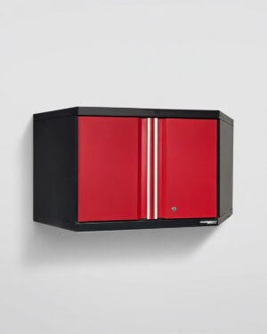 Väggskåp med 2 dörrar hörn - Röd, PRO