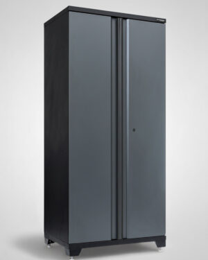 Förvaringsskåp högskåp 2 dörrar Black edition – Grå, PRO