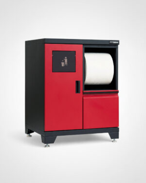Avfallsskåp med sopkorg / papper Black edition – Röd, PRO