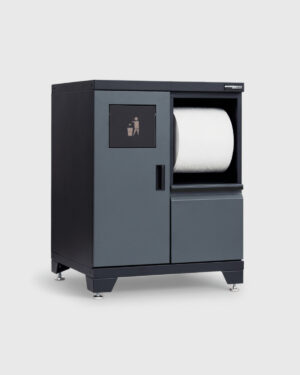 Avfallsskåp med sopkorg / papper Black edition – Grå, PRO