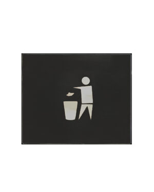 Svart lucka avfallsskåp PRO SERIES