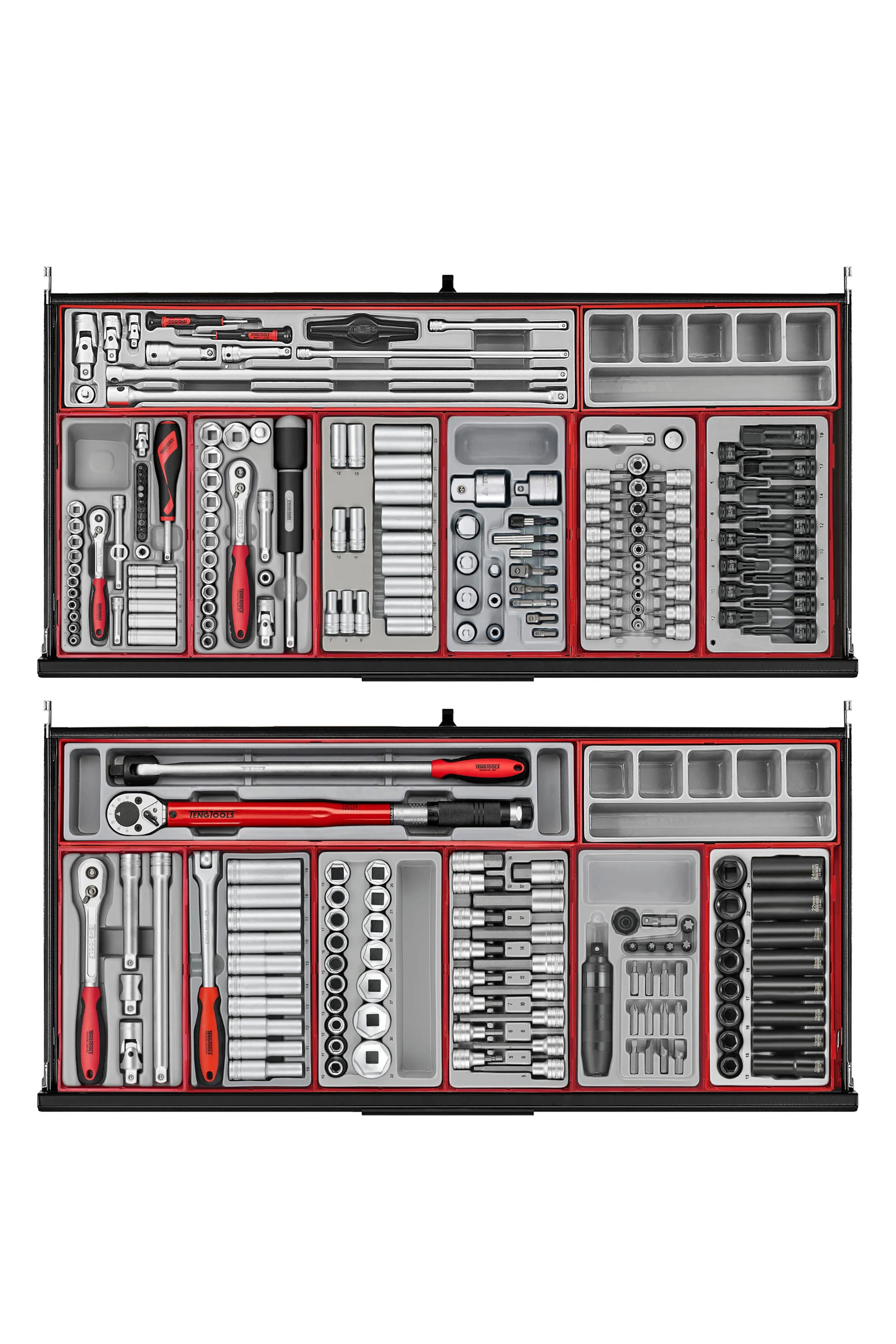 Verktygsvagn 8 lådor 1008 delar verktyg TengTools TKW37B1008T - Bild 6