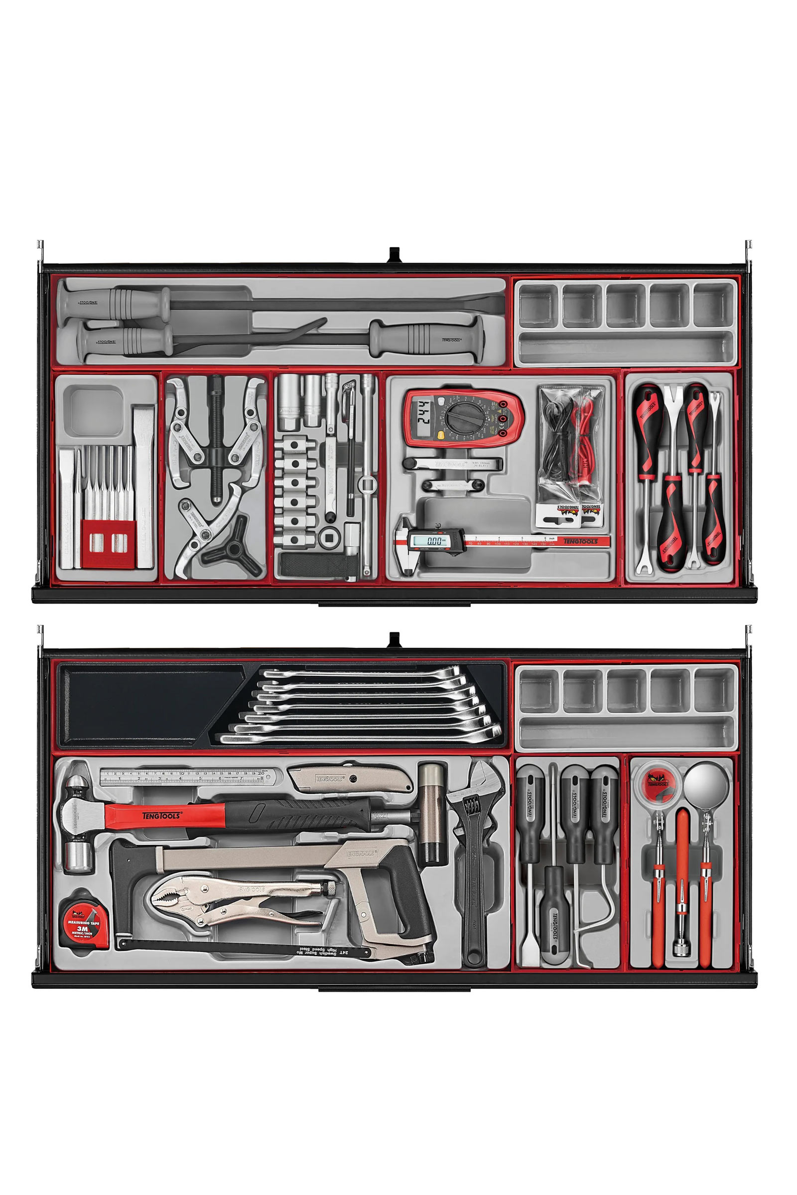 Verktygsvagn 8 lådor 1008 delar verktyg TengTools TKW37B1008T - Bild 3