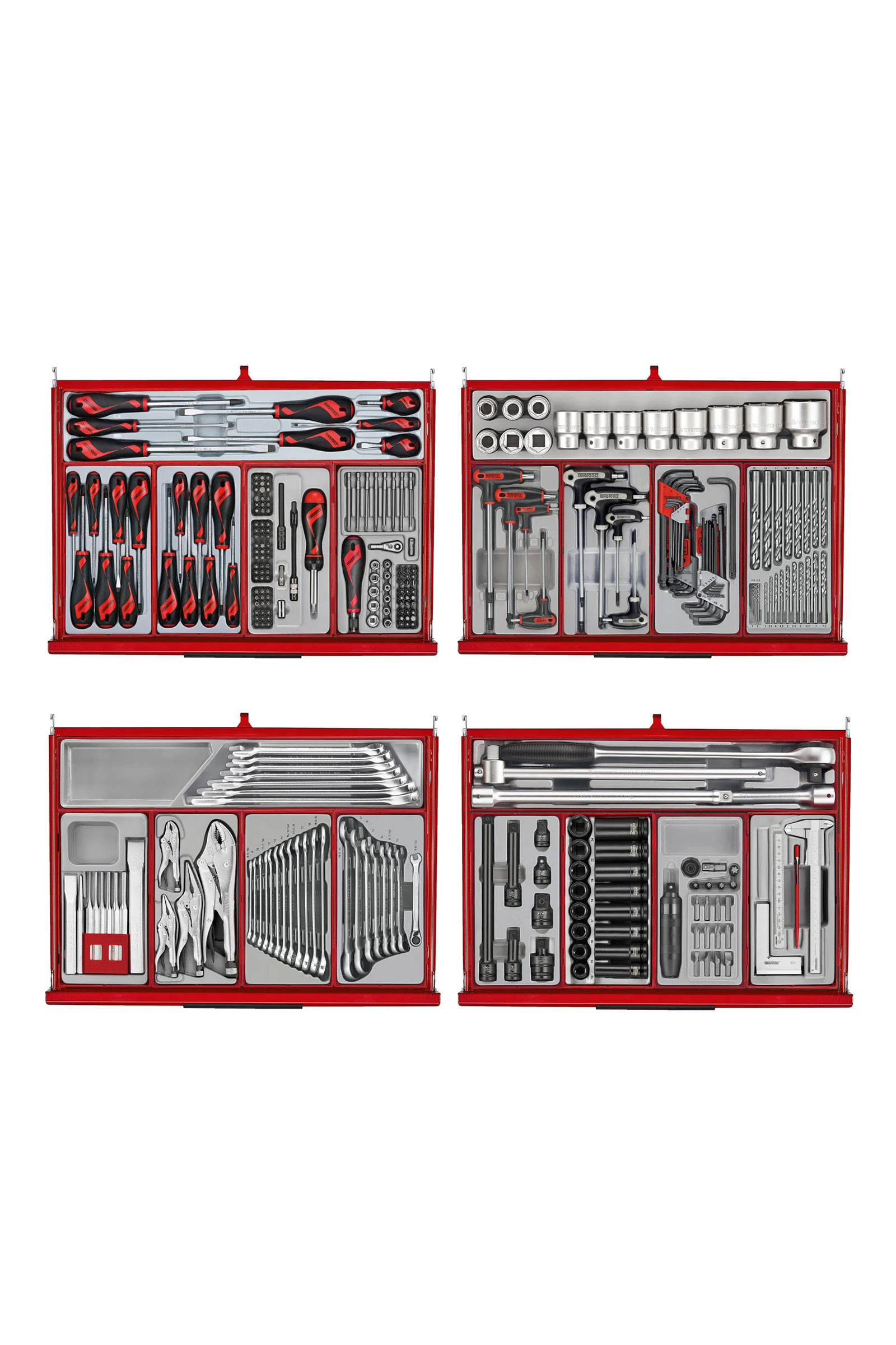 Verktygsvagn 9 lådor 615 delar verktyg TengTools TKW53R615T - Bild 4