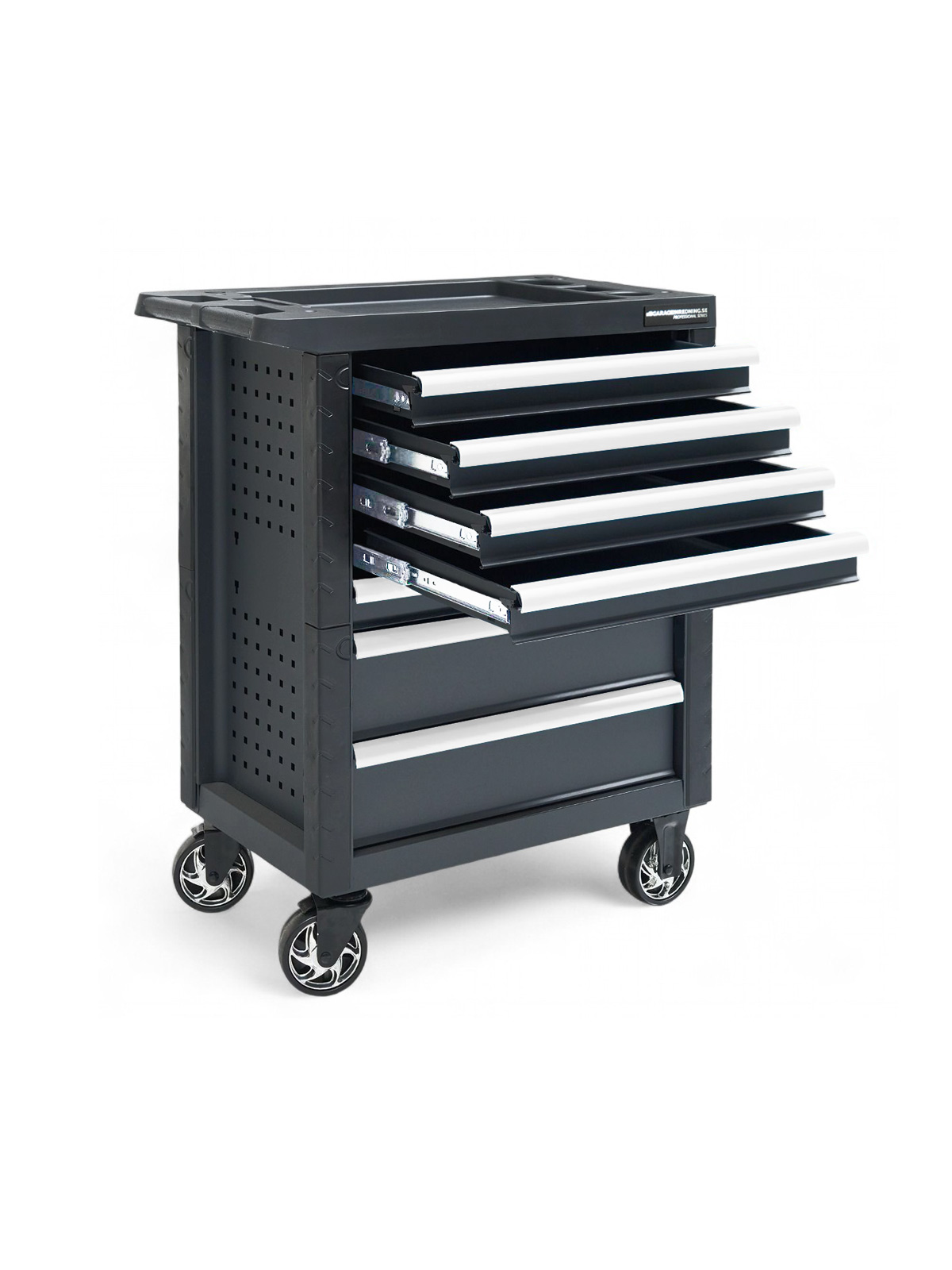 Verktygsvagn med 7 lådor - Svart - Bild 2