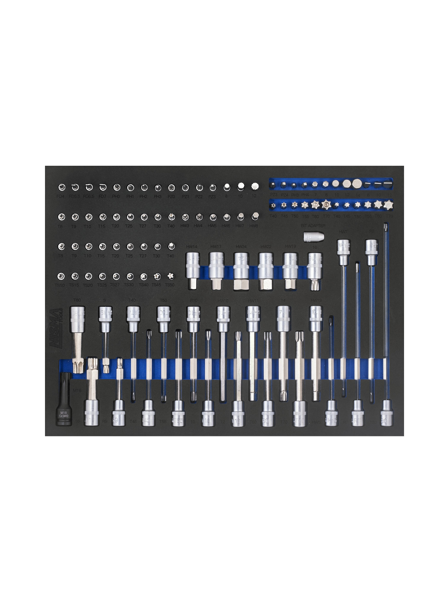 Verktygssats bits 102 delar Nisma tools