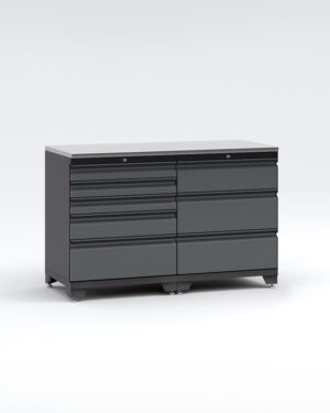 Garageinredning med 2 delar – set 2, Black edition - Grå, PRO