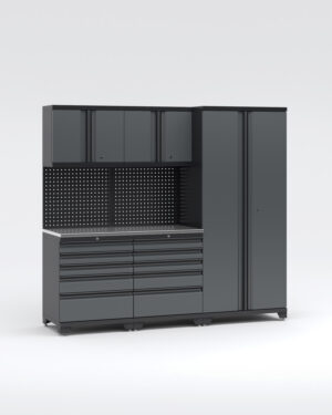 Garageinredning med 5 delar - set 1, Black edition - Grå, PRO