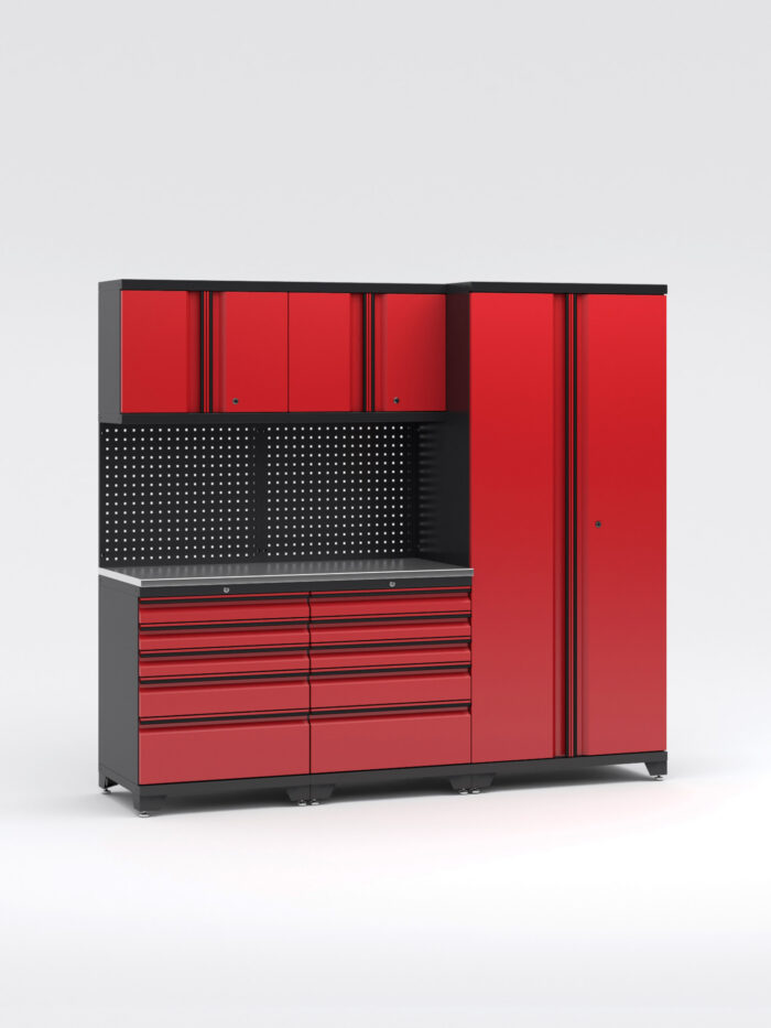 Garageinredning med 5 delar - set 1, röd, PRO (kopia)
