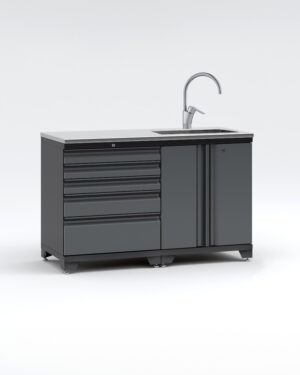 Garageinredning med 5 delar - set 2, Black edition - Grå, PRO