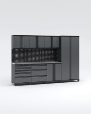 Garageinredning med 7 delar - set 1, Black edition - Grå, PRO